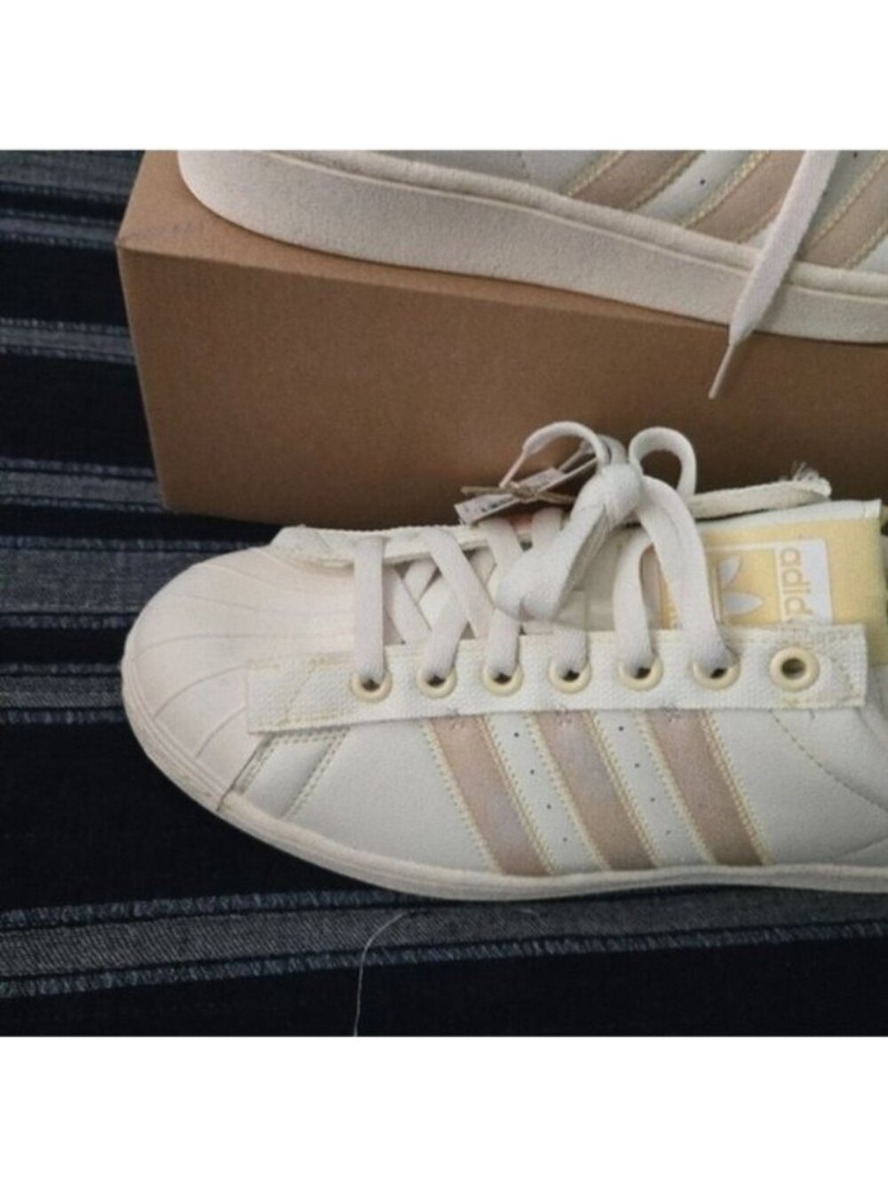 Adidas Shelltoe Boost Men 11 Superstar Parley Cream Off White 0926 - Picture 4 of 11